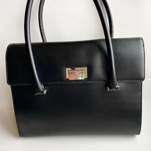 Kate Spade Sinclair Harwood Place Black Leather shoulder bag purse laptop case
